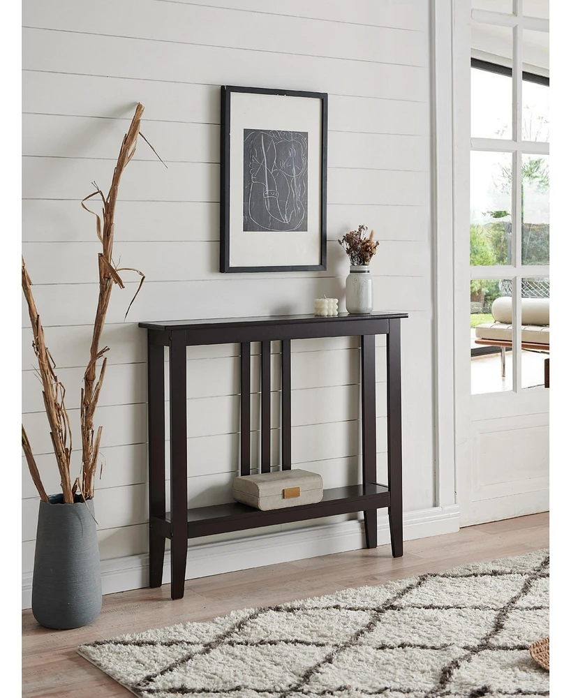 Kings Brand Furniture Entryway Table - Narrow Console with Storage Wood Tables for