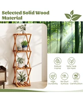 Gouun 4-Tier Folding Plant Rack and Free Standing Shoe Rack