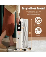 Gouun 1500W Oil Filled Portable Radiator Space Heater with Adjustable Thermostat