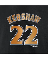 Fanatics Men's Clayton Kershaw Black Los Angeles Dodgers 2024 World Series Champions Name Number T-Shirt