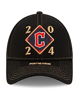 New Era Men's Black Cleveland Guardians 2024 American League Division Series Champions Locker Room 9FORTY Adjustable Hat