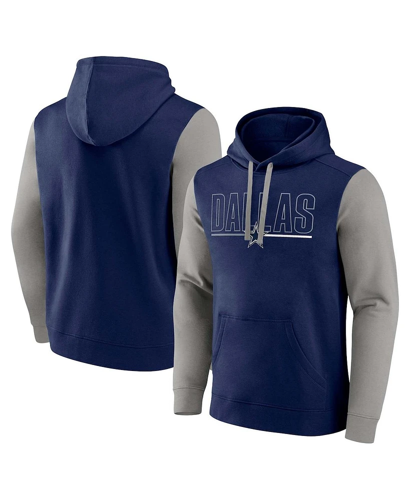 Fanatics Men's Navy Dallas Cowboys Outline Pullover Hoodie