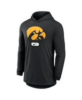 Nike Men's Black Iowa Hawkeyes Lightweight Performance Long Sleeve Hoodie T-Shirt