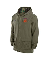 Nike Men's Olive Clemson Tigers 2024 Military Appreciation Full-Snap Hoodie Military Jacket