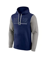 Fanatics Men's Navy Dallas Cowboys Outline Pullover Hoodie