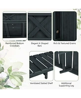 Hips Raised Garden Bed Poly Wood Elevated Planter Box with Legs, Storage Shelf