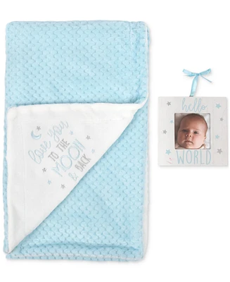 Baby Essentials Love You to the Moon Blanket & Frame, 2 Piece Set