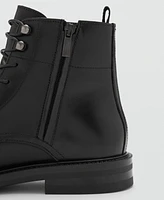 Mango Men's Lace-Up Leather Ankle Boots