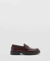 Mango Men's Leather Penny Loafers