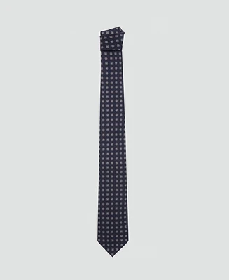 Mango Men's Geometric Design Wool Necktie