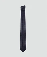 Mango Men's Geometric Design Wool Necktie