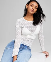 And Now This Women's Floral Lace Top, Exclusively at Macy's