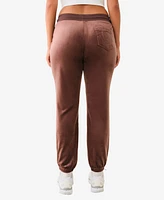 True Religion Women's Lurex Velour Jogger Pants