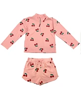 kensie Big Girls French Terry Elastic Waist Shorts