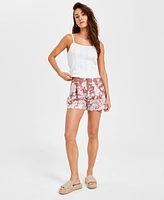 En Saison Women's Monet High-Rise Floral Shorts