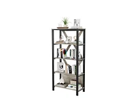 gaomon 5 Tier Bookshelf with Led Lights, Tall Bookcase with Open Display Shelves