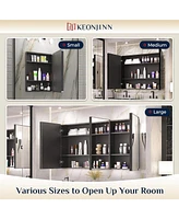 keonjinn Rectangle Recessed Medicine Cabinet with Shelves