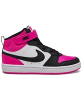 Nike Little Girls Court Borough Mid 2 Stay-Put Closure Casual Sneakers from Finish Line