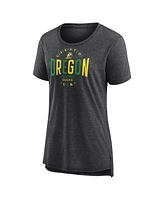 Fanatics Women's Black Oregon Ducks True Classics Break It Down Tri-Blend T-Shirt