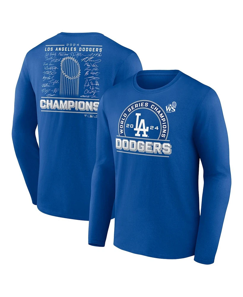 Fanatics Men's Royal Los Angeles Dodgers 2024 World Series Champions Signature Roster Long Sleeve T-Shirt