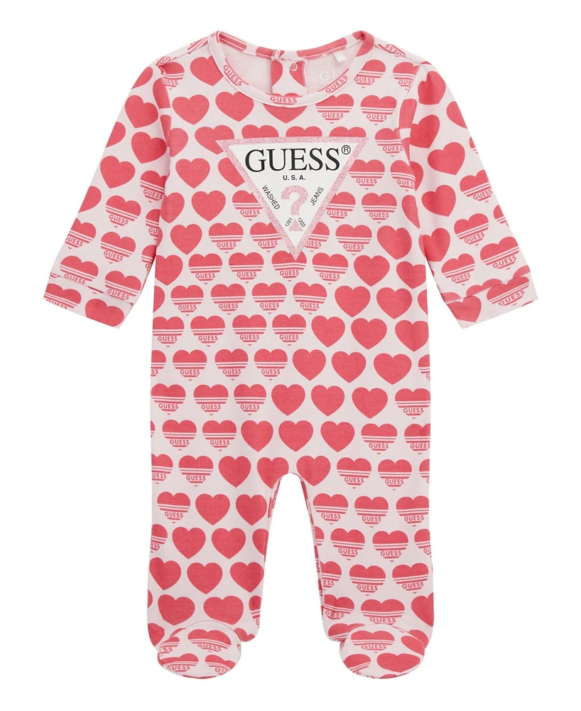 Guess Baby Girl Printed Long Sleeve Coverall
