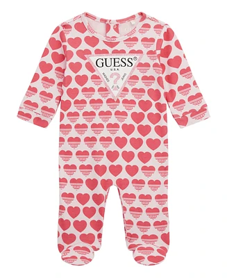 Guess Baby Girl Printed Long Sleeve Coverall