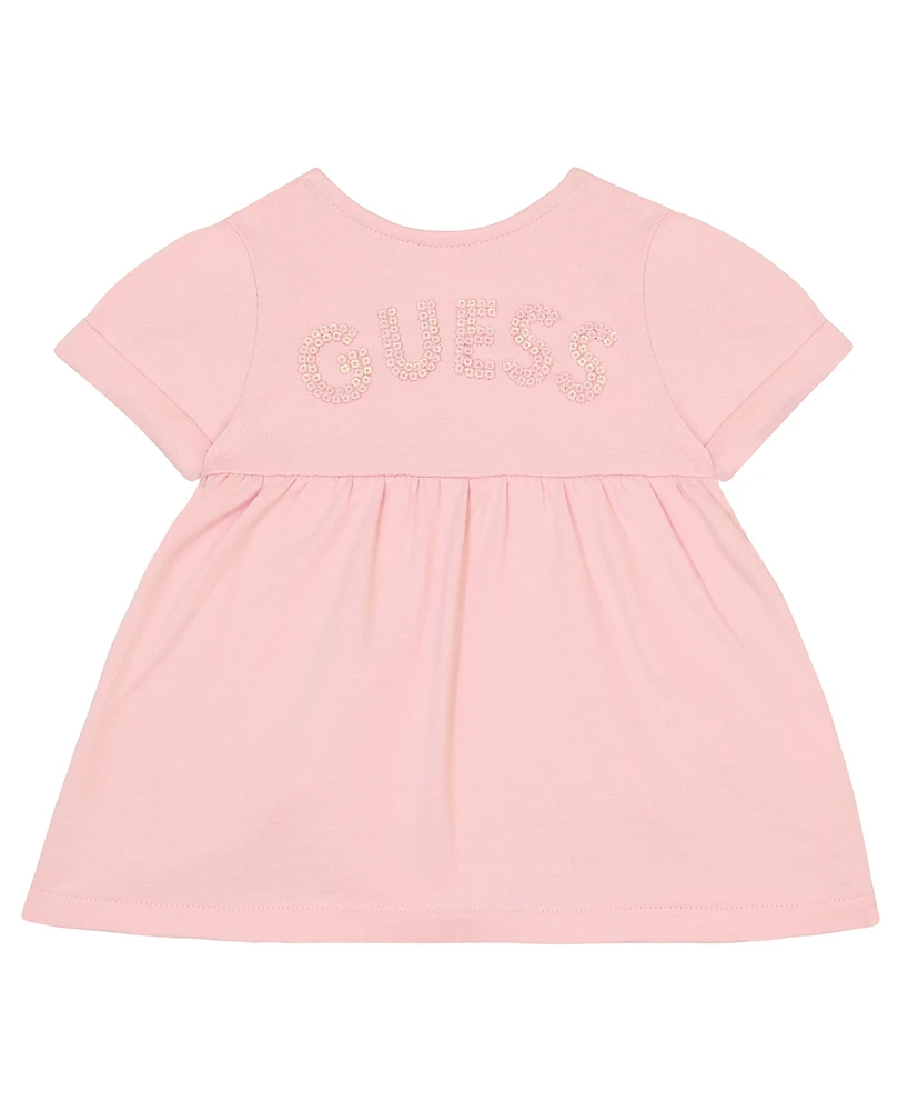 Guess Baby Girl Terry Short Sleeve Dress