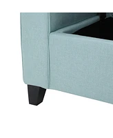 The Pop Home 50" Upholstered Storage Ottoman Bench with Rolled Arms, Storage for Small Spaces-The Pop Home