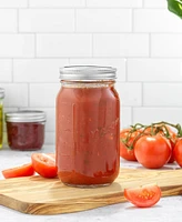 JoyJolt Wide Set of 6 Mason Jars with Airtight Lids