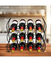 Sorbus 6-Tier Stackable Wine Rack - Perfect for Bar, Wine Cellar, Basement, Cabinet, Pantry, etc