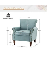 Hulala Home Iuppiter Traditional Armchair with Turned Legs