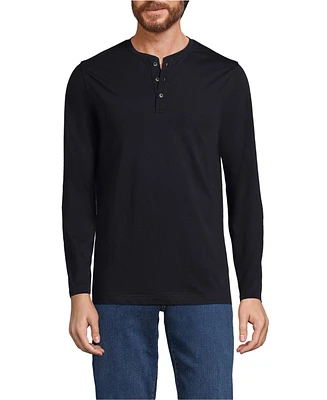 Lands' End Big & Tall Long Sleeve Cotton Supima Henley