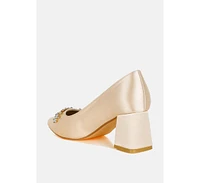 London Rag Abatina Satin Diamante Embellished Pumps