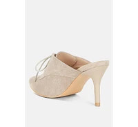 Rag & Co Miladi Suede Stiletto Mules