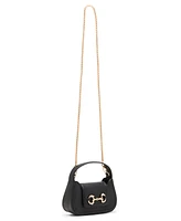 Anne Klein Crystal Horsebit Top Handle Small Crossbody Bag