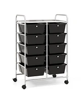 Gouun 10-Drawer Rolling Storage Cart