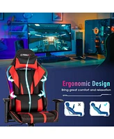 Gouun Gaming Chair Adjustable Swivel Computer Chair with Dynamic Led Lights