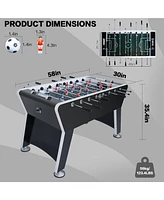 Inolait 58" Foosball Table, Competition Sized Soccer Table Game, Heavy Duty Arcade Game Table
