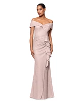 Xscape Petite Sweetheart-Neck Off-The-Shoulder Gown