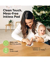 KeaBabies Bitsy Inkless Baby Hand and Footprint Kit, Two-sides Christmas Photo Ornaments, Personalized Keepsake Gifts