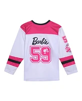 Barbie Toddler Girls Mesh Hockey Jersey Long Sleeve T-Shirt