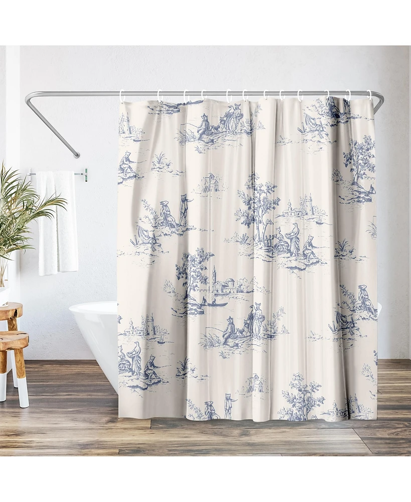 Americanflat 71x74 Animal Jouy Shower Curtain - 100% Polyester Shower Curtain