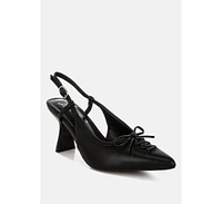 London Rag Danvers Kitten Heel Pointy Slingbacks