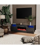 Boyel Living 36 inches Multifunctional Electric Fireplace Tv Stand