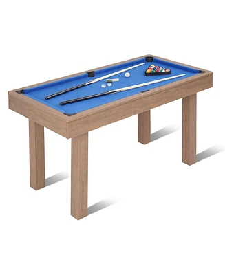 Inolait 54in Mini Billiard Game Table, Indoor Compact Arcade Pool Game Table