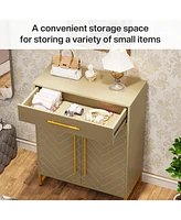 Tribesigns Shoe Cabinet with Doors, 20 Pairs Storage Drawer for Entryway, Modern Rack Organizer Adjustable Shelves Hal