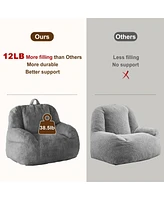 gaomon Giant Bean Bag Chair, Faux Fur Stuffed Bean Bag Couch