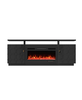 Boyel Living 36 inches Led Electric Fireplace Tv Stand Media Consoles