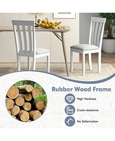 Gouun Dining Chair Set of 2 Upholstered Wooden Kitchen Chairs with Padded Seat and Rubber Wood Frame