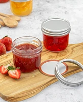 JoyJolt Wide Set of 6 Mason Jars with Airtight Lids